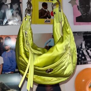 Green coach bag